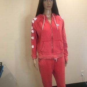 PINK Victoria's Secret coral joggers set